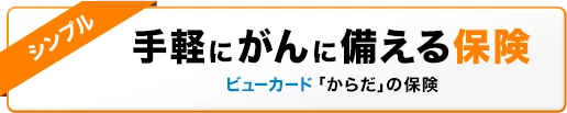 手軽にがんに備える保険 ビューカード「からだ」の保険 ビューカード会員限定《シンプルプラン》
